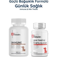 Dr. Nature's Köpek Immune Multivitamin 300 Tablet + Milk Thistle Seti – Bağışıklık ve Karaciğer Destek Paketi