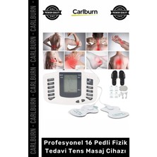 Carlburn Özel Üretim Dijital Ekran Çift Kanal Terapi Profesyonel 16 Pedli Fizik Tedavi Tens Masaj Cihazı