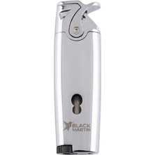 Black Martin Tek Torch Pürmüz Gümüş Metal Puro Çakmağı