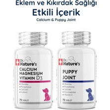 Dr. Nature's Köpek Glukozamin 75 Tablet + Kalsiyum Magnesium D3 75 Tablet Seti – Eklem ve Kemik Destek Paketi