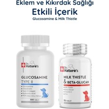 Dr. Nature's Köpek Glukozamin 300 Tablet + Milk Thistle Seti – Eklem ve Karaciğer Destek Paketi