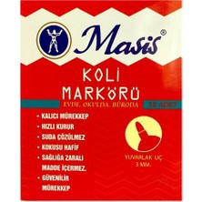 Masis Permanent Kırmızı Yuvarlak Uç 12LI
