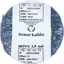 Öznur 1x1,5 Nya Kablo (KAHVERENGİ 100 Metre)