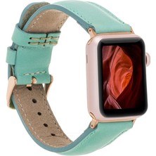 Kaia Life Apple Watch Uyumlu Deri Kordon 42-44-45MM Brn7 Yeşil