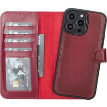 Kaia Life Apple iPhone 14 Pro Max Uyumlu Deri Cüzdanlı Kılıf Mwwn V4EF