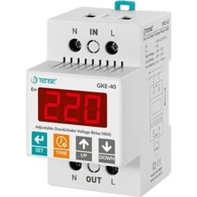 Tense Gke-40 Ev Tipi Dijital Ayarlı Aşırı ve Düşük Monofaze Gerilim Kontrol Rölesi (40A)