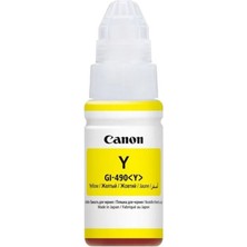 Canon GI-490Y Sarı Orıjınal Mürekkep G1400 , G2400 , G3400 , G4400