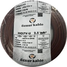 Öznur 1x2,5 Nya Kablo (Kahve 100 Metre)