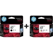 Hp 47- 6ZD21AE Siyah Orjinal Kartuş + Hp 47- 6ZD61AE Renkli Orıjinal Kartuş Seti