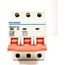 Hyundai 3p 32 Amper C Eğrisi 6 Ka Otomatik Sigorta
