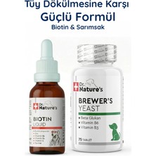 Dr. Nature's Köpek Biotin Damla + Brewers Yeast Seti – Deri ve Tüy Sağlığı Destek Paketi