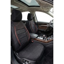 Fiat Doblo Uyumlu Siyah Kırmızı Gofraj Kumaş Full Ortopedik Oto  Koltuk Kılıfı