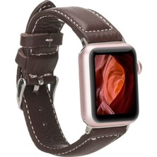 Kaia Life Apple Watch Uyumlu Deri Kordon 42-44-45MM Nm4-As4 Kahve