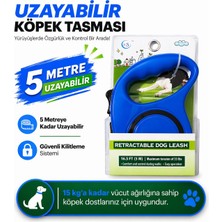  köpek gezdirme tasması 5 mt. makaralı otomatik lacivert