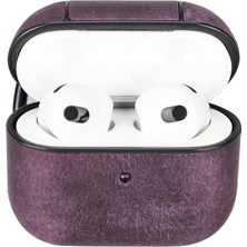 Kaia Life Apple Airpods 3.nesil Uyumlu Deri Kılıf Juni Aa7 Mor