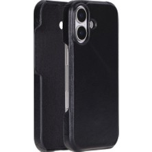 Kaia Life Apple iPhone 17 Için, Hakiki Deri, El Yapımı Kılıf, Magsafe ile Uyumlu, Iç Yüzeyi Kadife, Kömür Siyah