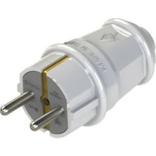 Nead Topraklı Erkek Fiş - Beyaz - 220 Volt - N1010 (3 ADET)