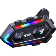 Shekip Jewellery Yeni Nesil Bluetooth 5.3 Motosiklet Intercom Rgb Işıklı 1000M Mesafeli