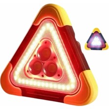 Shekip Jewellery Işıklı Ikaz Lambası Reflektör Şarjlı Işıklı Üçgen LED Acil Durum Feneri