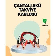 Shekip Jewellery 1200 Amper Jumper Kablo 2 Metre Bakır Uçlu Araç Takviye Seti