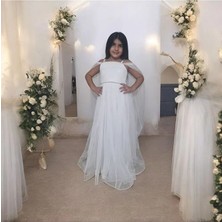 Ahsenim Bebe Pul Payet Robalı Tül Kol Gezboy Abiye Elbise