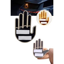 Uzaktan Kumandalı El Orta Parmak LED Araç Camına Özel