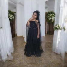 Ahsenim Bebe Pul Payet Robalı Tül Kol Gezboy Abiye Elbise