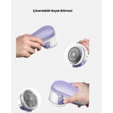 Şarjlı Tiftik Temizleyici – Çıkarılabilir Hazneli, Anti-Statik Fırçalı, USB Şarjlı