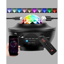 Shekip Jewellery LED Yıldızlı Projektör Galaxy Modlu Renk ve Parlaklık Ayarlı Gece Lambası