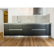 Decohandy 30X30 cm Kendinden Yapışkanlı  Pvc Karo Mutfak Arası 4 Lü Karışık Model  0,36M2