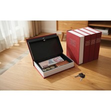 Aprilla SB-8803 Kitap Görünümlü Para Kasası | Gizli Tasarım & Anahtarlı Kilit & Taşınabilir