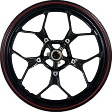 Moto Express Yamaha Yzf R25 MT25 Ön Jant Kırmızı Şeritli Siyah A
