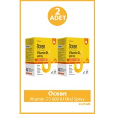 Ocean Vitamin D3 600 Iu Oral Sprey 20 ml 2 Adet