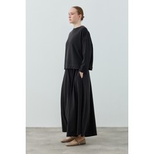 Merwishop Merwish Basic Bambu Pantolonlu Takım 1804 Siyah