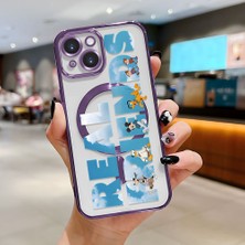 Ucuc iPhone 15 Uyumlu Şeffaf Arka Yüzeyli Manyetik Darbeye Dayanıklı Silikon Kılıf
