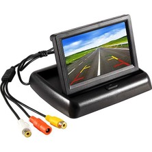 Ledarmy Araç Geri Görüş Monitörü 4.3'' HD TFT LCD Katlanabilir Ekran Gece Görüş Destekli AV Girişli Park Kamerası Monitörü 12V Uyumlu