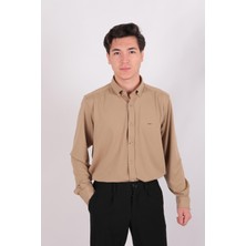 Twin Lion Twin Lıon 408 Slimfit Örme Armürlü Düz Gömlek