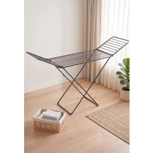 Devecioğlu Power MM028 Lüks Kurutma Askılığı - Füme - Katlanabilir Paslanmaz Kanatlı Çamaşır Askısı