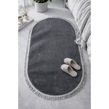 Melena Carpet Premium Peluş Yolluk Kaymaz Taban Yumuşak Dokulu Oval Modern Halı