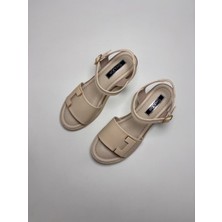 Shaxir Shaxır 2422 Krem Zenne Sandalet