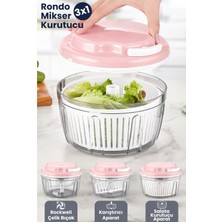 Wenken 3’ü 1 Arada Rondo Mikser & Salata Kurutucu – İpli Doğrayıcı, Karıştırıcı ve Kurutucu Seti