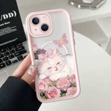 Ucuc iPhone 14 Uyumlu Manyetik Halkalı Yarı Sayda Mat Kamera Koruma Anti-Darbe Silikon Kılıf