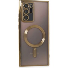 Magicool Samsung Galaxy Note 20 Ultra Kılıf Kross Magneticsafe Kapak - Gold
