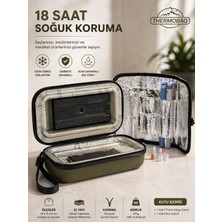 Russet Haki Termal Soğuk Taşıma Çantası 18 Saat Izolasyonlu Buz Kasetli Seyahat Çantası