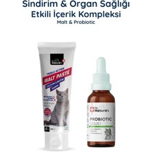 Dr. Nature's Kedi Malt Macunu + Probiyotik Damla Seti – Sindirim ve Tüy Yumağı Destek Paketi