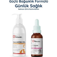 Dr. Nature's Kedi Multivitamin + Somon Yağı Omega 3 Seti – Günlük Sağlık ve Tüy Destek Paketi