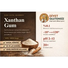 Diyet Glutensiz Glutensiz Ksantan(Xanthan Gum) Gam(Sakızı) 500 gr