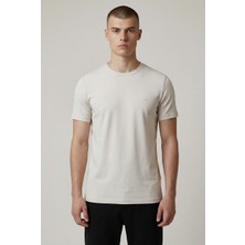 Erkek Coonless Rayon Kumaş Sıfır Yaka Taş Tshirt