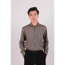 Twin Lion Twin Lıon 408 Slimfit Örme Düz Gömlek