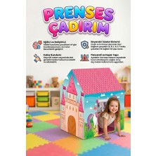 Farbu Oyuncak Prenses ve Unicorn Temalı 100X70CM Kolay Kurulum Dayanıklı Çocuk Oyun Çadırı